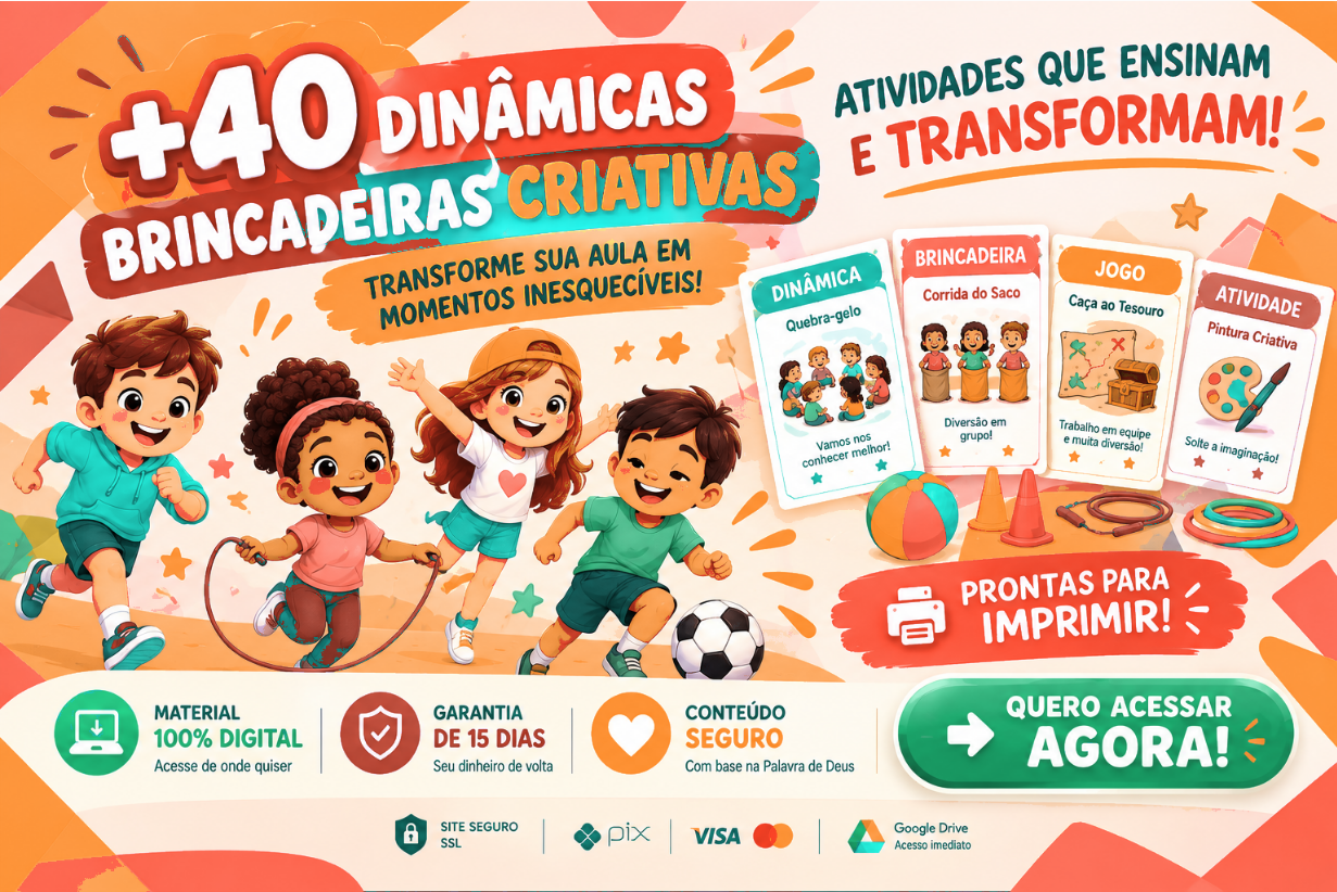 Bônus 2: +40 Dinâmicas e Brincadeiras Cristãs