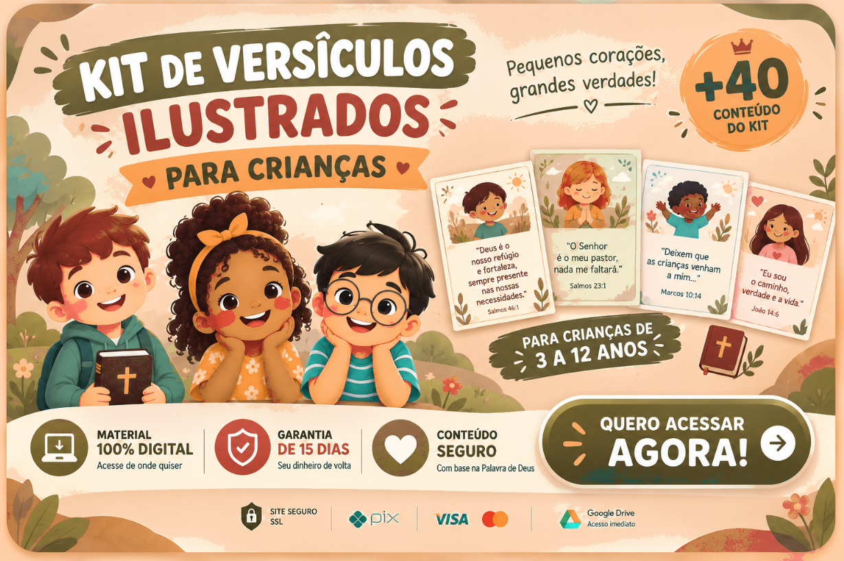 Bônus 3: Kit de Versículos Ilustrados para crianças