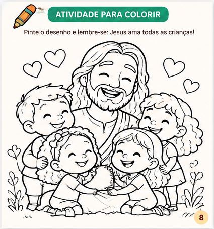 Atividade para colorir: Jesus ama as crianças